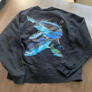 Guy Harvey Black Tuna Crewneck Sweatshirt